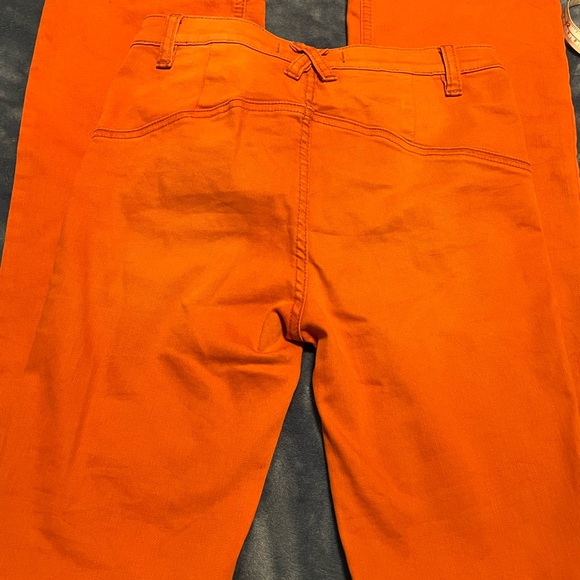We The Free Bright Orange Women's Flare Jeans - Picture 7 of 10